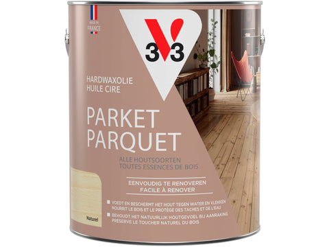 V33 hardwaxolie parket mat 2,5l kleurloos