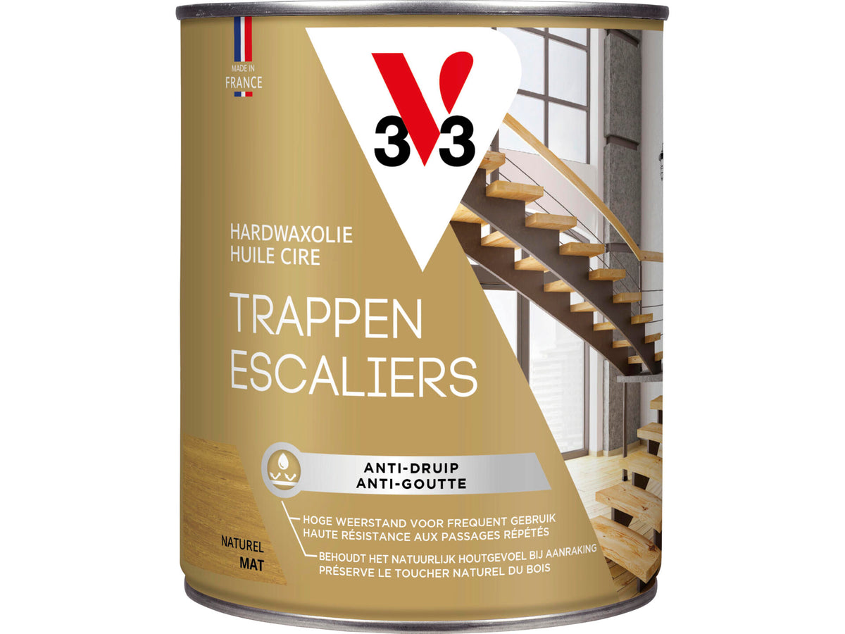 V33 hardwaxolie trappen mat 1l kleurloos
