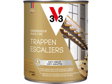 V33 hardwaxolie trappen mat 1l kleurloos