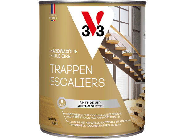 V33 hardwaxolie trappen mat 1l kleurloos