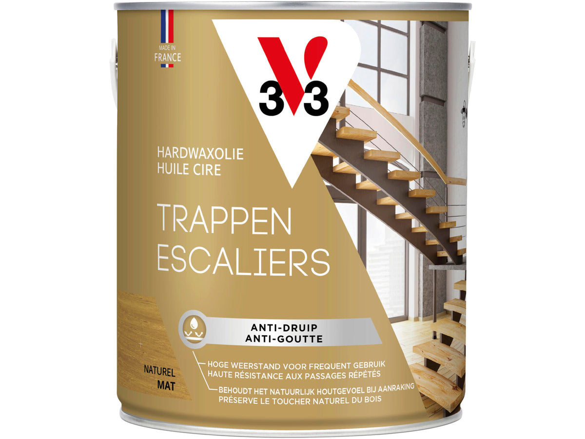 V33 hardwaxolie trappen mat 2,5l kleurloos