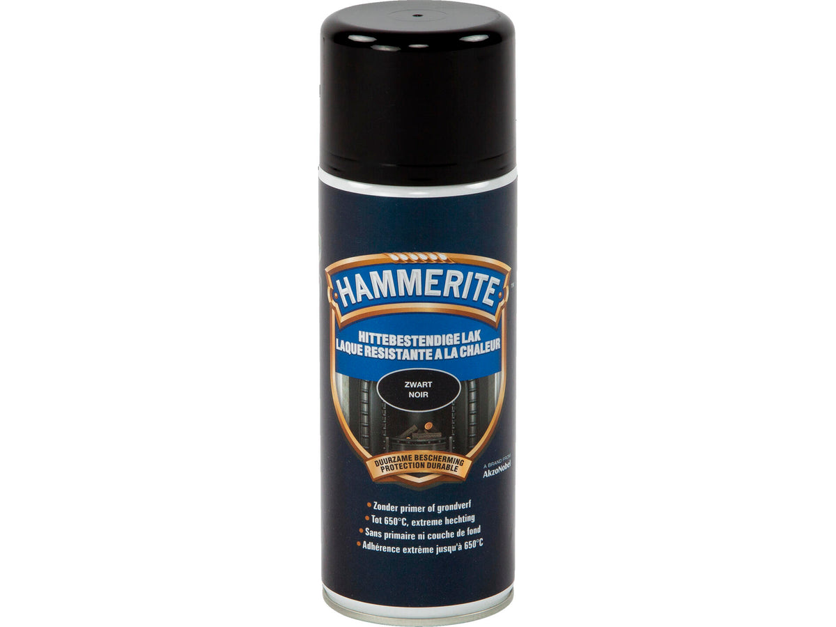 Hammerite hittebestendige lakspray 0,4l zwart