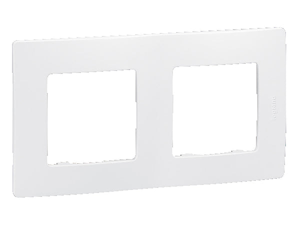 Legrand Dubbele afdekplaat verticaal/horizontaal Niloé wit