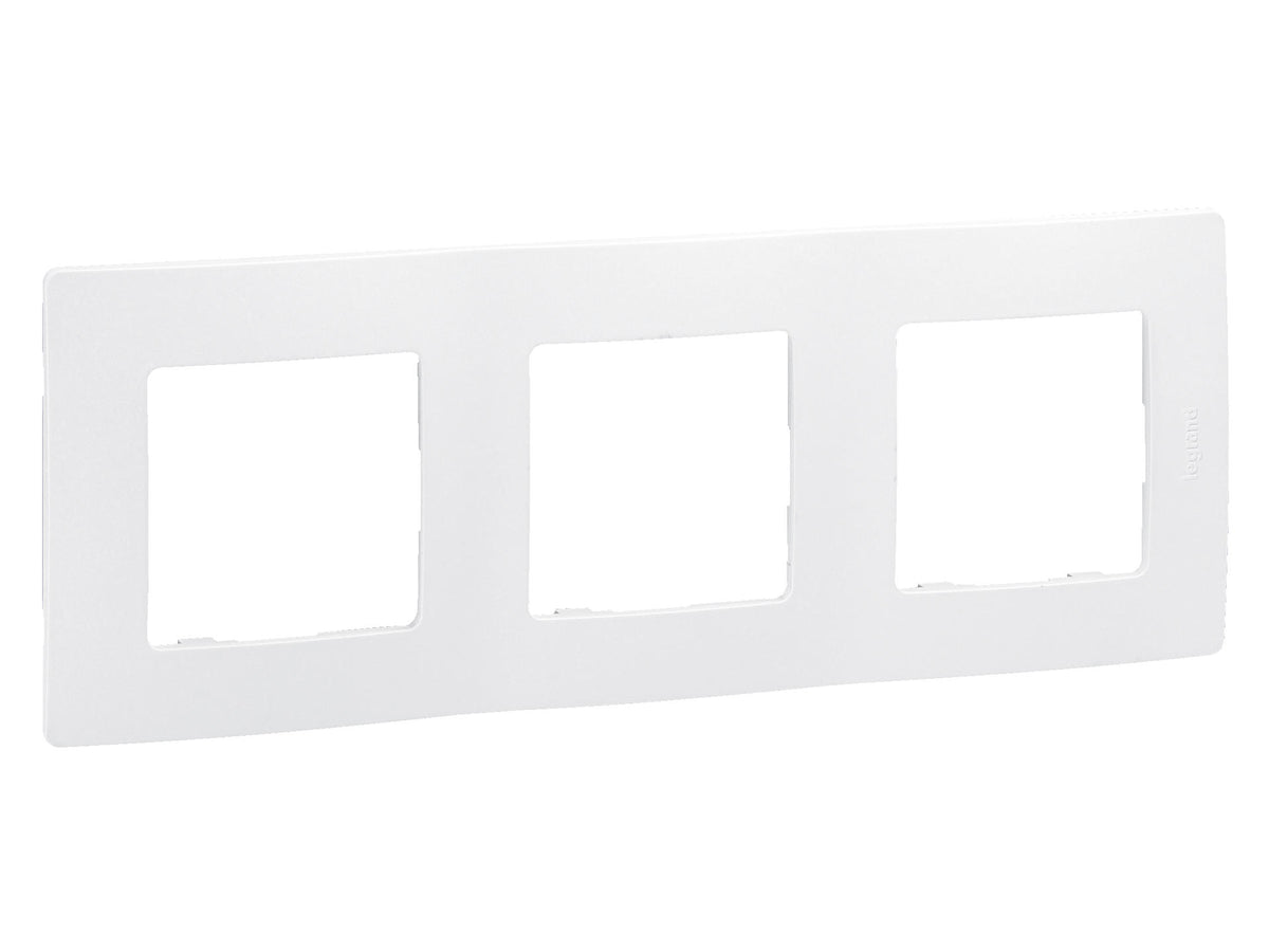Legrand Drievoudige afdekplaat verticaal/horizontaal Niloé wit