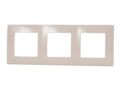 Legrand Niloé drievoudige afdekplaat verticaal/horizontaal crème