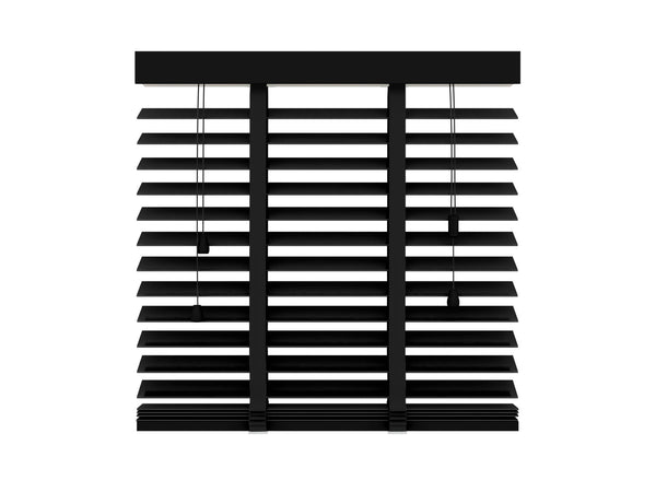 Decosol store vénétien bois 947 50mm 100x130 cm noir mat