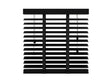 Decosol horizontale lamellen hout 947 50mm 60x130 cm mat zwart