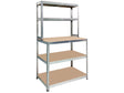 Practo Home Heavy Duty opbergrek 180x100x60/30 cm metaal/hout