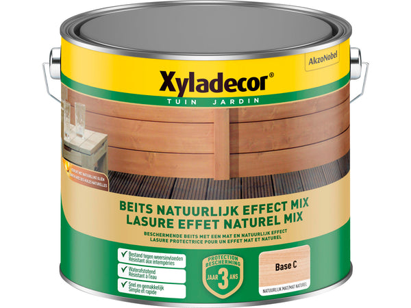 Xyladecor houtbeits natuurlijk effect mix mat 2,5l base C