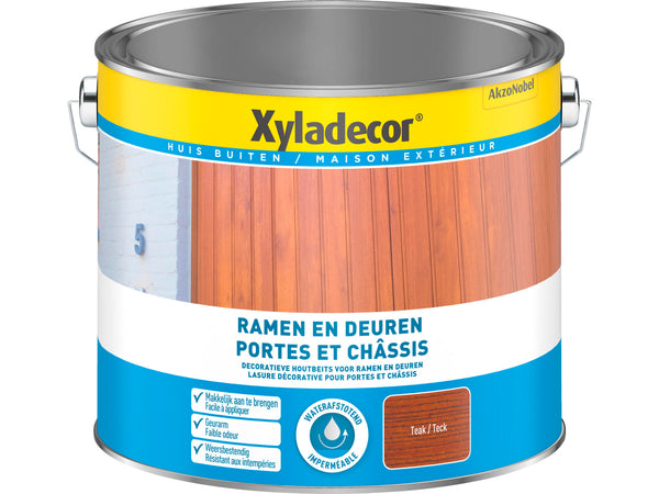 Xyladecor houtbeits ramen & deuren 2,5l teak