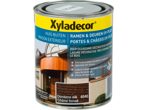 Xyladecor houtbeits ramen & deuren UV-plus 0,75l donkere eik