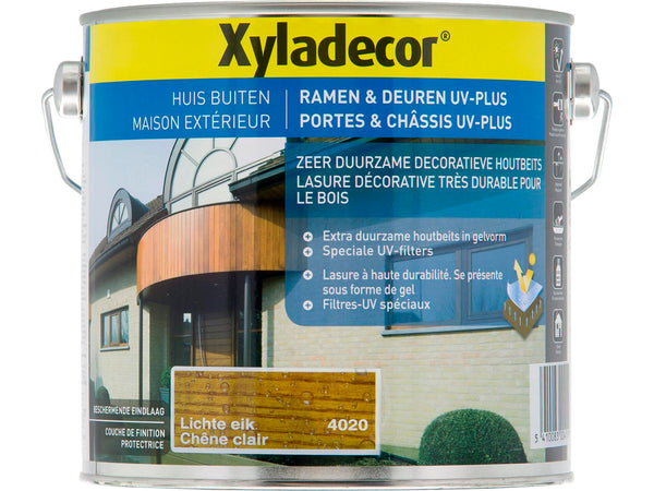 Xyladecor houtbeits ramen & deuren UV-plus 2,5l lichte eik
