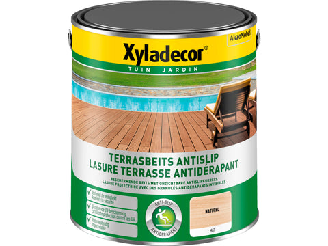 Xyladecor houtbeits terras antislip 2,5l naturel