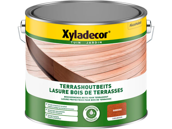 Xyladecor houtbeits terras mat 2,5l bangkirai