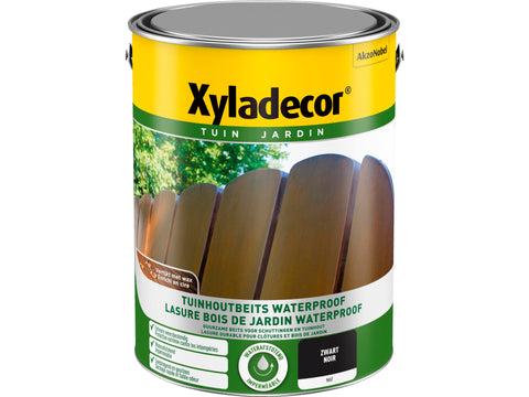 Xyladecor houtbeits tuinhout waterproof mat 5l zwart