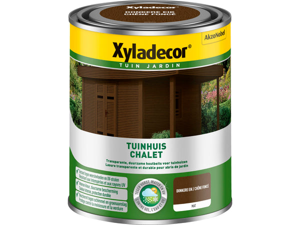 Xyladecor houtbeits tuinhuis 0,75l donkere eik mat