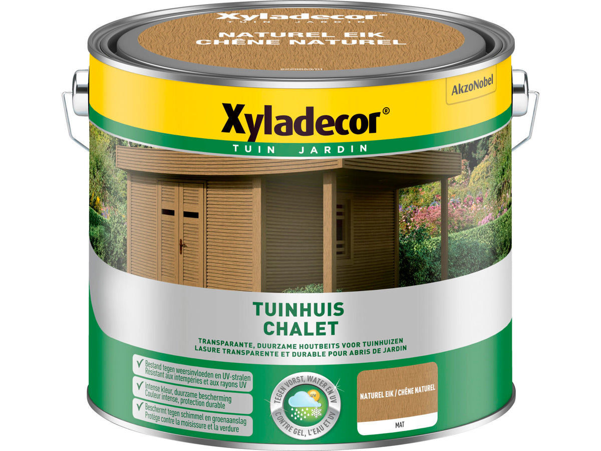 Xyladecor houtbeits tuinhuis 2,5l naturel eik mat