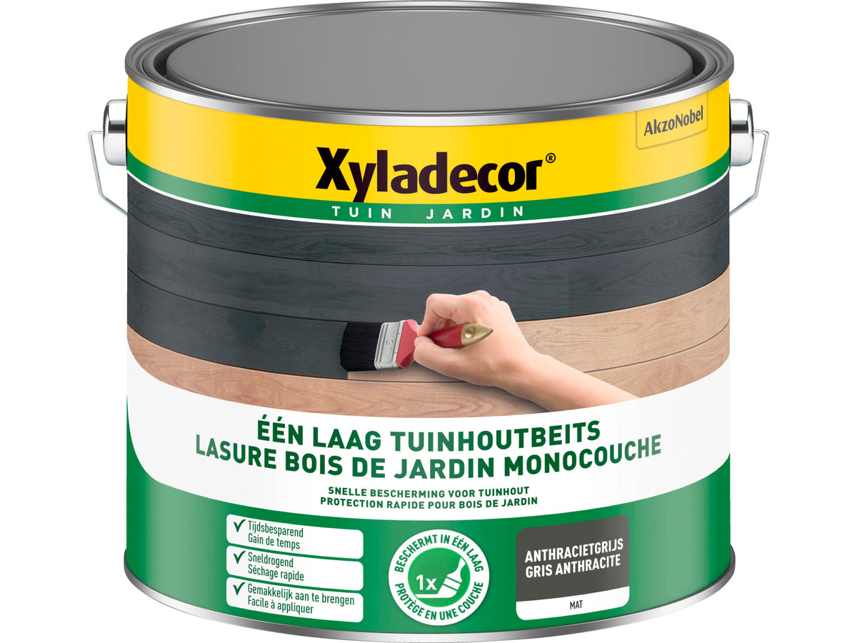 Xyladecor houtbeits tuinhuis mat 2,5l antraciet