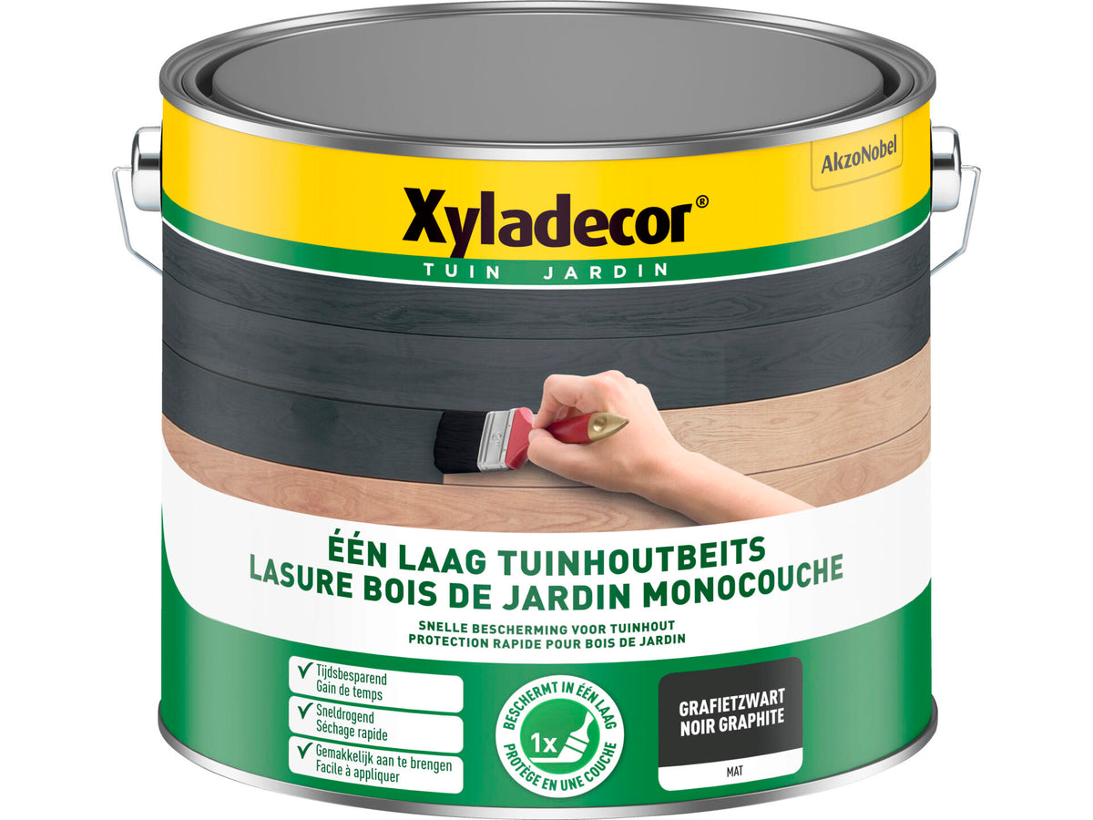 Xyladecor houtbeits tuinhuis mat 2,5l grafzwart