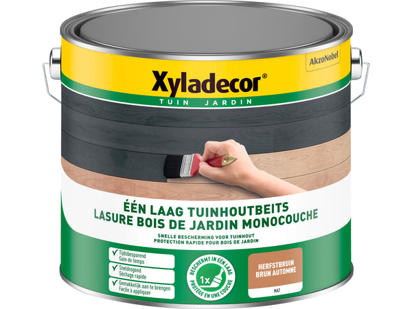 Xyladecor houtbeits tuinhuis mat 2,5l herfstbruin