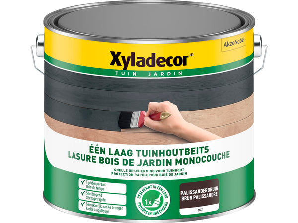 Xyladecor houtbeits tuinhuis mat 2,5l palissanderbruin