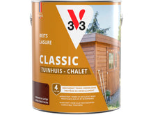 V33 houtbeits tuinhuis zijdeglans 2,5l donkere eik