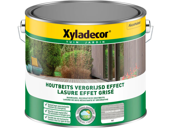 Xyladecor houtbeits vergrijsd effect 2,5l grijs
