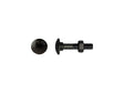 Pgb-fasteners boulon à bois avec écrou DIN603 M8 45mm noir 6 pièces