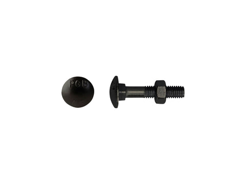 Pgb-fasteners houtbout met moer DIN603 M8 80mm zwart 6 stuks