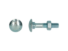 Pgb-fasteners boulon à bois avec écrou DIN603 zingué M6 70mm 200 pièces