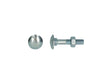 Pgb-fasteners boulon à bois avec écrou DIN603 zingué M6 80mm 200 pièces