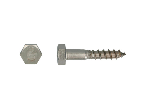 Pgb-fasteners houtdraadbout 10x80 mm inox 50 stuks