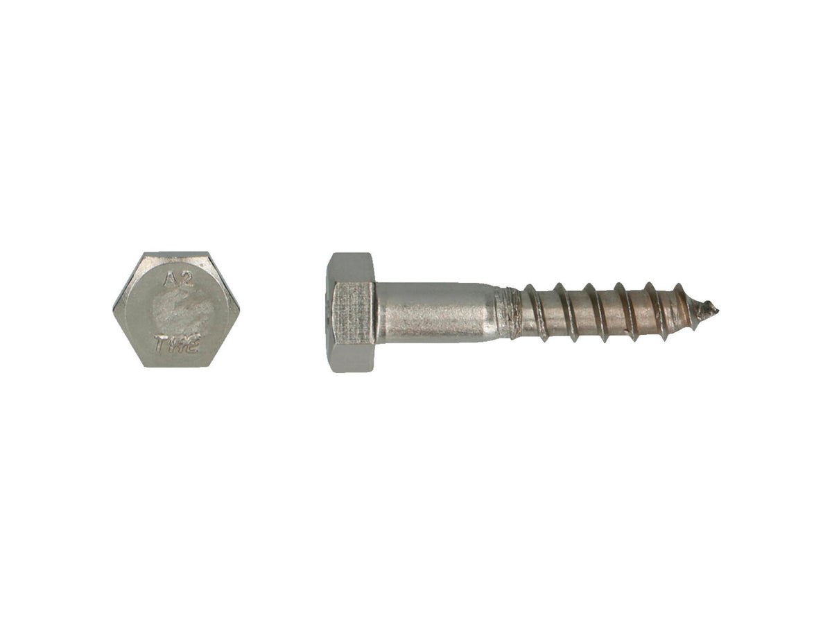 Pgb-fasteners houtdraadbout 6x80 mm inox 100 stuks