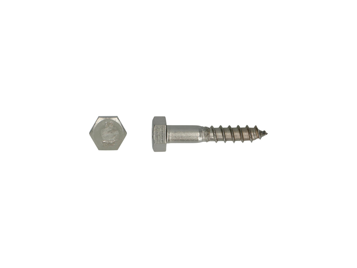 Pgb-fasteners houtdraadbout 8x50 mm inox 100 stuks