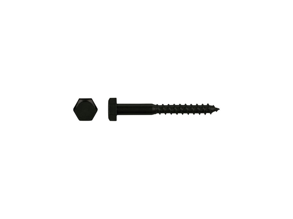 Pgb-fasteners houtdraadbout DIN571 6x40 mm zwart 12 stuks