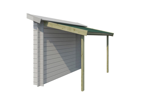 Gardenas houtstapelplaats met roofing 140x260 cm