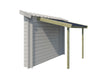 Gardenas abri bûches avec toit en acier 140x170 cm imprégné