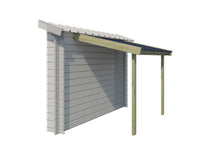 Gardenas abri bûches avec toit en acier 140x170 cm imprégné