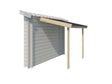 Gardenas houtstapelplaats met stalen dak 140x170 cm