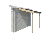 Gardenas houtstapelplaats met stalen dak 140x170 cm