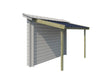 Gardenas houtstapelplaats met stalen dak 140x260 cm geïmpregneerd