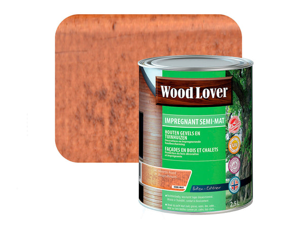 Wood Lover impregneerbeits 2,5l meranti rood #647