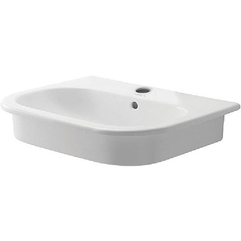 Inbouw lavabo D-Code Duravit 540X430MM +kraangat/overloop wit, wastafels — SKU DESCO-132312
