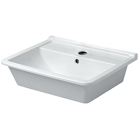 Inbouw lavabo STARCK3 Duravit 560X465MM +kraangat/overloop wit