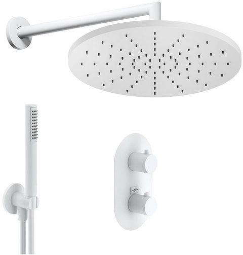 Inbouwdouchecombinatie live 300 mat wit, kranen & mengkranen — SKU DESCO-718965