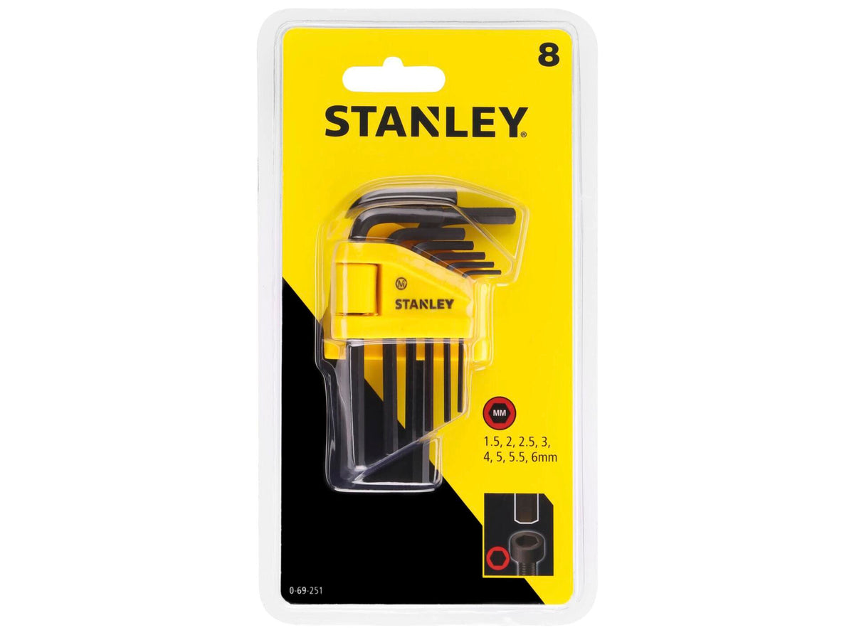 Stanley inbussleutelset 1,5-6 mm 8 stuks