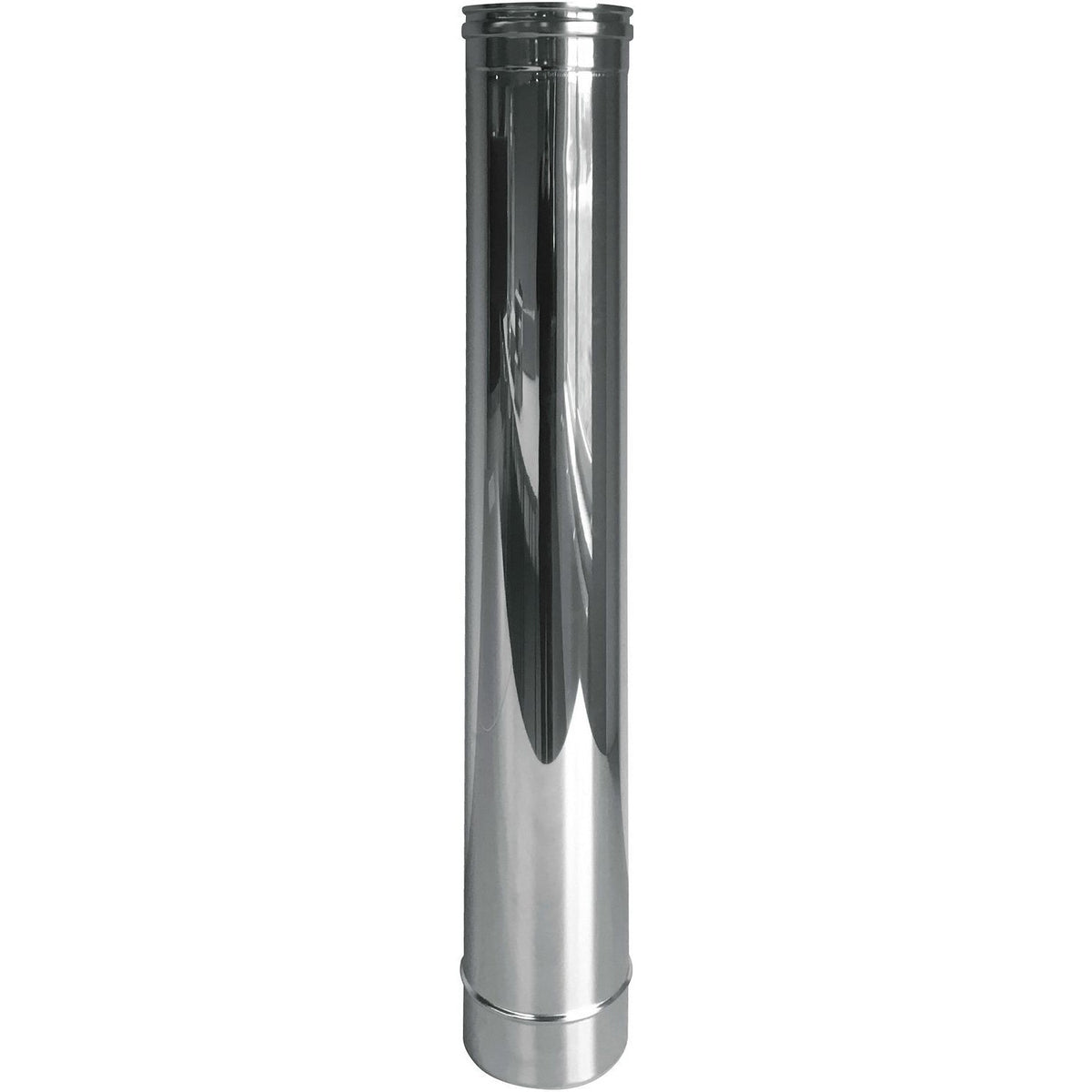 Inox enkelwandige buis 1M 130MM