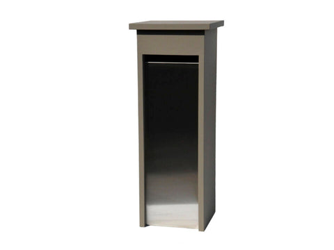 De Witte EX312 brievenbus blauwe hardsteen taupe/inox