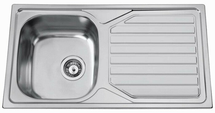 intro Médoc inbouwspoeltafel RVS 1bak afdruip 860x500mm omkeerbaar compleet