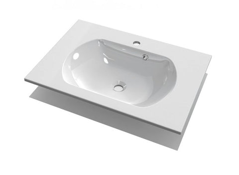 intro Neva geïntegreerde tablet kunstmarmer met 1wastafel 900x500x15mm wit